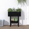 Garden Planter Black 62x30x69 cm Solid Wood Pine Colour black pine Size 62 x 30 x 69 cm Quantity in Package 1 