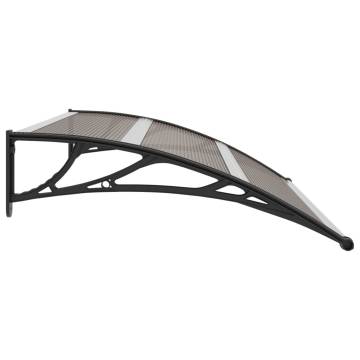 Door Canopy Black 150x100 cm PC - Stylish and Durable Protection