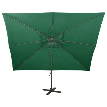 Cantilever Umbrella Green 400x300 cm - Shade & UV Protection