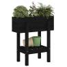 Garden Planter Black 62x30x69 cm Solid Wood Pine | HipoMarket