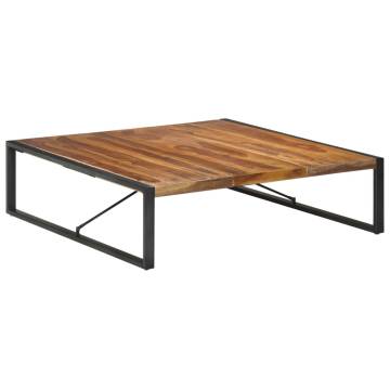 Solid Wood Coffee Table 140x140 cm - Sheesham Finish