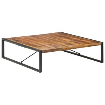 Solid Wood Coffee Table 140x140 cm - Sheesham Finish