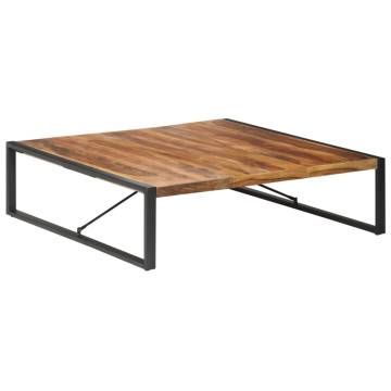 Solid Wood Coffee Table 140x140 cm - Sheesham Finish