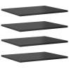 Bookshelf Boards 4 pcs High Gloss Grey - Quality Storage Solution