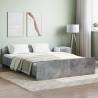 Bed Frame with Headboard and Footboard Concrete Grey 160x200 cm Colour concrete grey Size 160 x 200 cm 