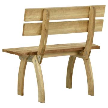 Stylish Garden Bench 110 cm | Impregnated Pinewood