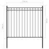 Durable Black Garden Fence - 1.7x0.8 m Steel Privacy Barrier