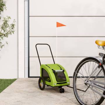 Pet Bike Trailer - Green Oxford Fabric & Iron | Hipomarket