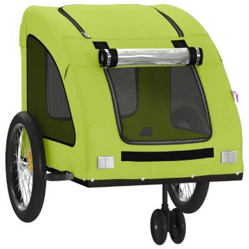 Pet Bike Trailer - Green Oxford Fabric & Iron | Hipomarket