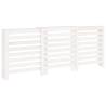 White Radiator Cover 210x21x85 cm - Solid Pine Wood