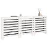 White Radiator Cover 210x21x85 cm - Solid Pine Wood