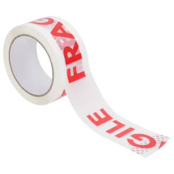 Packaging Tape 12 pcs - FRAGILE Printed White 48mm x 66m