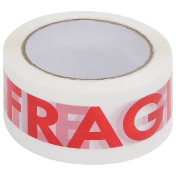 Packaging Tape 12 pcs - FRAGILE Printed White 48mm x 66m