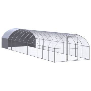 Outdoor Chicken Coop 3x12x2 m - Durable Galvanised Steel