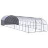 Outdoor Chicken Coop 3x12x2 m Galvanised Steel Size 3 x 12 x 2 m Model with roof 