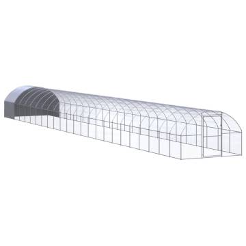 Outdoor Chicken Coop 3x24x2m Galvanised Steel - Hipomarket