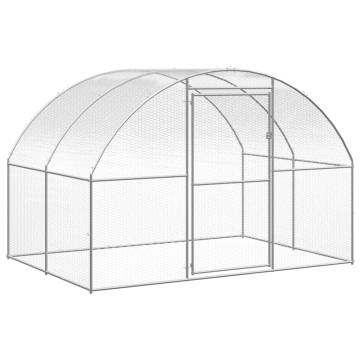 Outdoor Chicken Coop 3x24x2m Galvanised Steel - Hipomarket