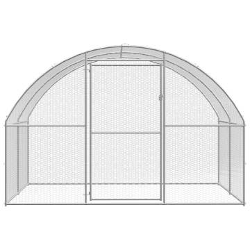 Outdoor Chicken Coop 3x24x2m Galvanised Steel - Hipomarket