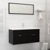 Bathroom Furniture Set Black Engineered Wood Colour black Size 100 x 38.5 x 46 cm Number of 1 Number of Pieces 