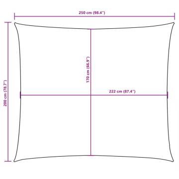 Sunshade Sail Oxford Fabric Rectangular 2x2.5 m - White