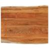 Table Top 90x80x2.5 cm Rectangular Solid Wood Acacia Live Edge Colour acacia wood(natural) Size 90 x 80 cm Quantity in Package 1 Thickness 25 mm 