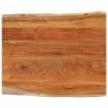 Table Top 100x80x3.8 cm Rectangular Solid Wood Acacia Live Edge Colour acacia wood(natural) Size 100 x 80 cm Quantity in Package 1 Thickness 38 mm 