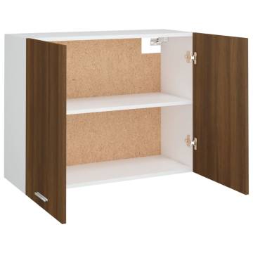 Hanging Cabinet Brown Oak 80x31x60 cm - Stylish & Spacious