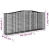 Arched Gabion Baskets - 5 pcs Galvanised Iron | HIPO Market