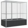 Aviary Silver 210.5x107x212 cm Steel - Safe & Sturdy Bird Cage