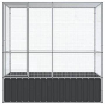 Aviary Silver 210.5x107x212 cm Steel - Safe & Sturdy Bird Cage