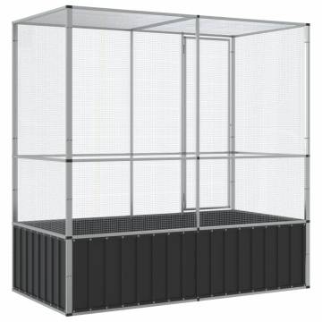 Aviary Silver 210.5x107x212 cm Steel - Safe & Sturdy Bird Cage