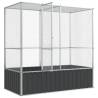 Aviary Silver 210.5x107x212 cm Steel - Safe & Sturdy Bird Cage