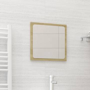 Sonoma Oak Bathroom Mirror - Contemporary Style 40x1.5x37 cm