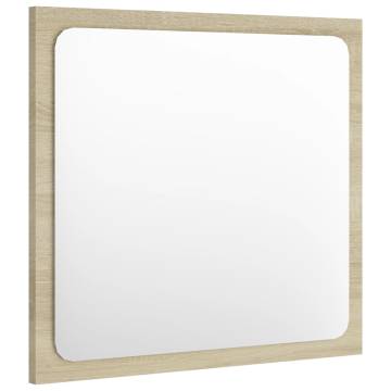 Sonoma Oak Bathroom Mirror - Contemporary Style 40x1.5x37 cm