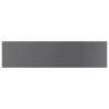 High Gloss Grey Bookshelf Boards - 4 Pcs - 40x10cm