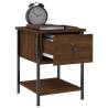 Elegant Brown Oak Bedside Tables - 2 pcs | Hipomarket