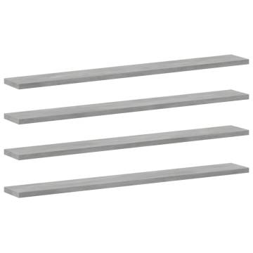 Bookshelf Boards 8 pcs Concrete Grey - Stylish Storage Solution