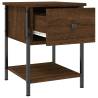 Elegant Brown Oak Bedside Tables - 2 pcs | Hipomarket