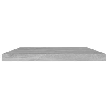 Bookshelf Boards 8 pcs - Concrete Grey - 60x10x1.5 cm