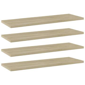 Bookshelf Boards 4 pcs Sonoma Oak - Quality Storage Solution