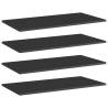 Bookshelf Boards 4 pcs High Gloss Black 80x40x1.5 cm Engineered Wood Colour high gloss black Size 80 x 40 x 1.5 cm Quantity in Package 4 