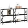 Elegant Black Console Table - 200x28x80.5 cm Engineered Wood