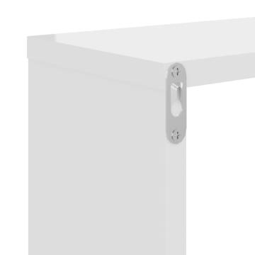 High Gloss White Wall Cube Shelves - 2 pcs | HipoMarket