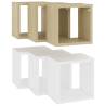 Wall Cube Shelves - 6 pcs White & Sonoma Oak | HipoMarket