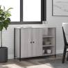 Sideboard Grey Sonoma | 100x33x75 cm | Engineered Wood