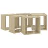 Wall Cube Shelves 6 pcs - Sonoma Oak | Stylish Storage Solution