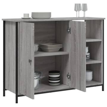 Sideboard Grey Sonoma | 100x33x75 cm | Engineered Wood