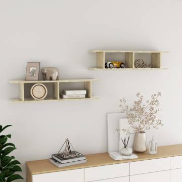 Wall Shelf 2 pcs Sonoma Oak - Stylish Home Solution