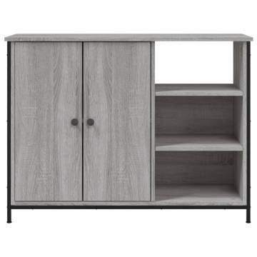 Sideboard Grey Sonoma | 100x33x75 cm | Engineered Wood