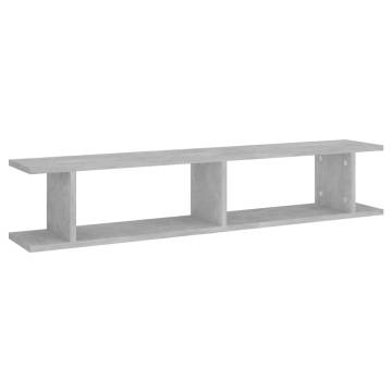 Wall Shelf Set - Concrete Grey 105x18x20 cm | HipoMarket